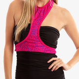 Zircon Black Strapless Maillot Swimsuit